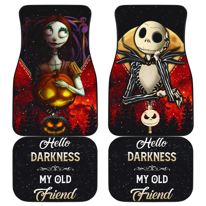 Red Jack And Sally Nightmare Before Christmas Darkness Car Floor Mats Car Accessories Nearkii