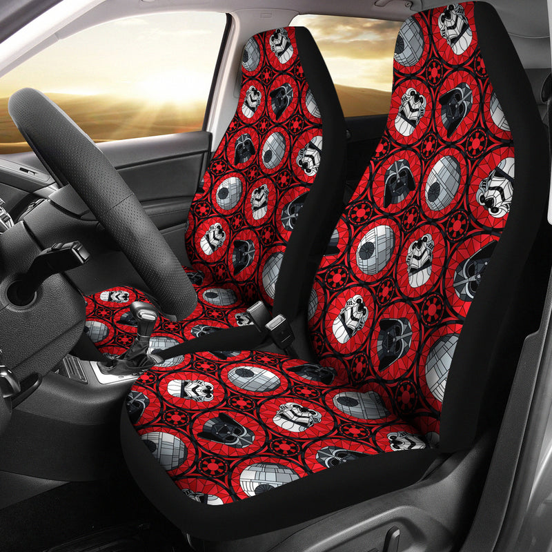 Red Darth Vader Death Star Pattern Premium Custom Car Seat Covers Decor Protectors Nearkii