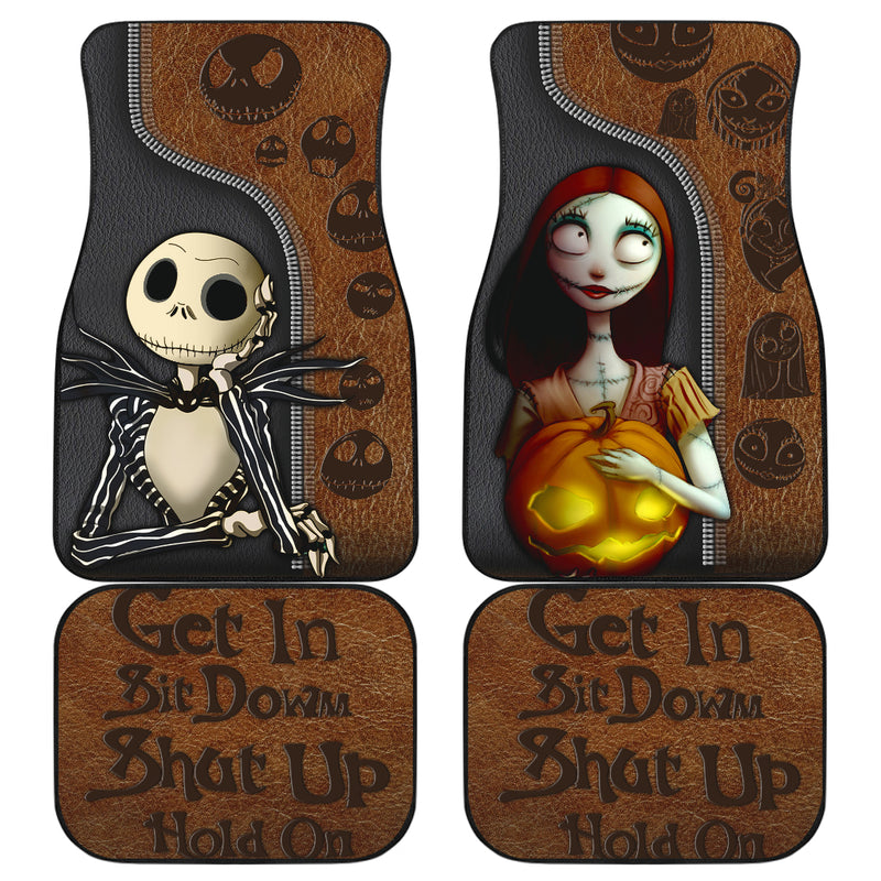 Jack And Sally Nightmare Before Christmas Get In Sit Down Shut Up Hold On Car Floor Mats Car Accessories Nearkii