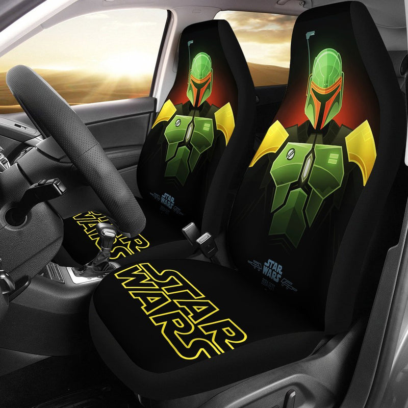 Star Wars Boba Fett Premium Custom Car Seat Covers Decor Protectors Nearkii