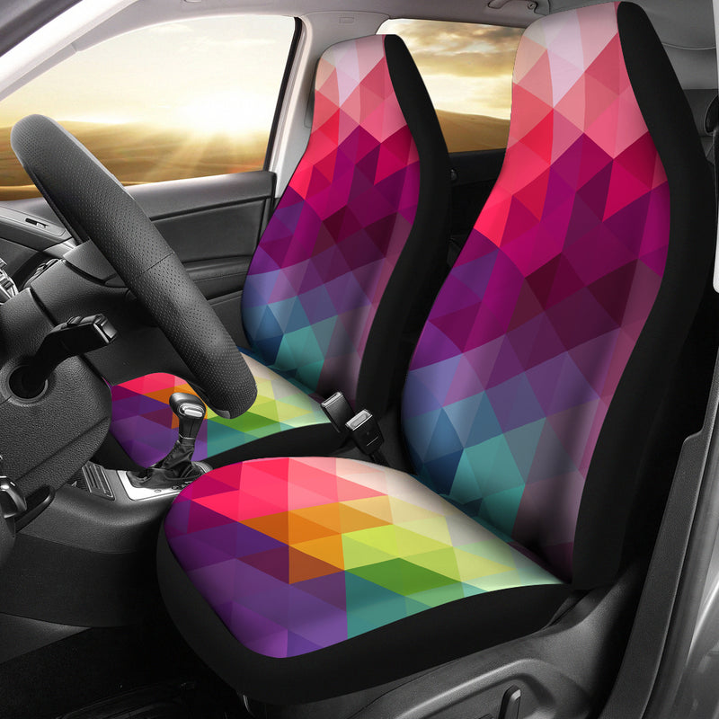 Best Triangles Pattern Premium Custom Car Seat Covers Decor Protector Nearkii