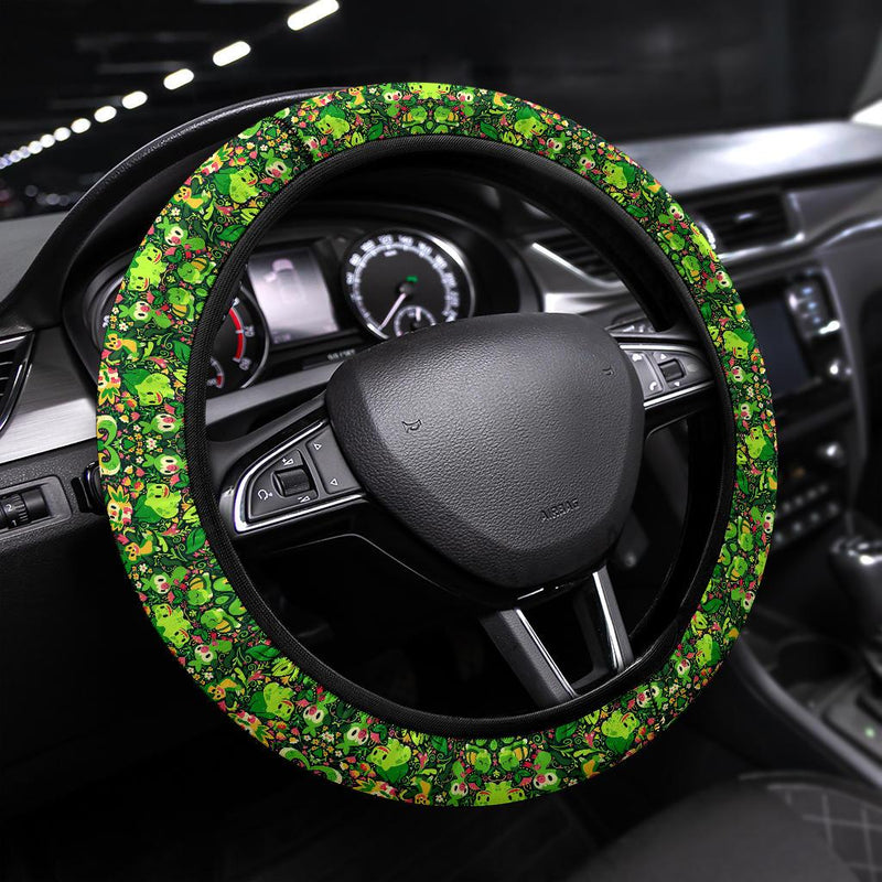 Pattern Pokemon Grass Green Car Custom Steering Wheel Cover Nearkii