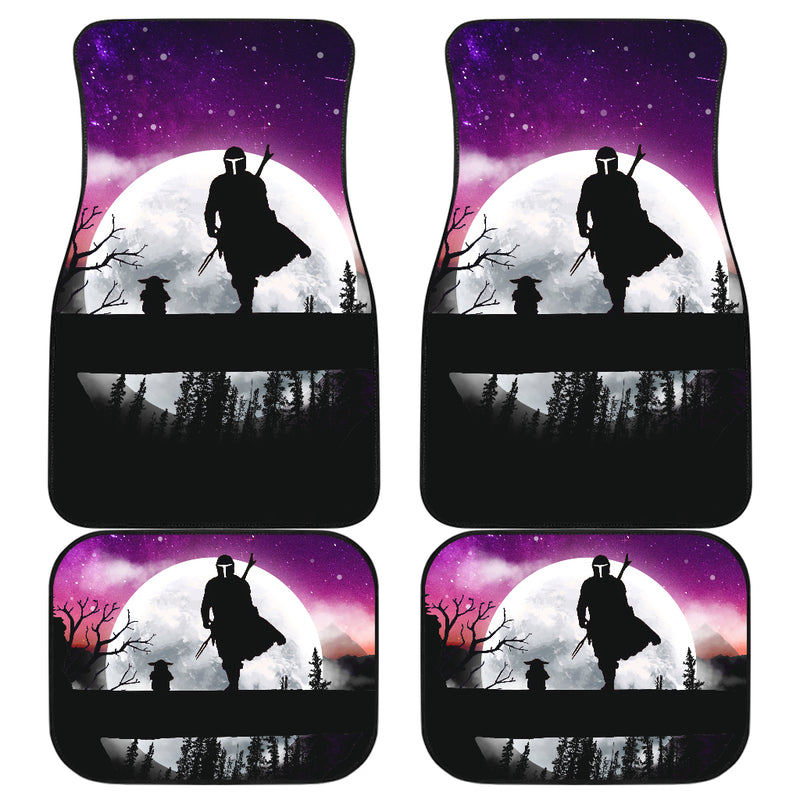 The Mandalorian And Baby Yoda Moon Night Car Floor Mats Car Accessories Nearkii