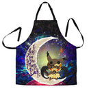 Pikachu Horro Love You To The Moon Galaxy 2 Custom Apron Best Gift For Anyone Who Loves Cooking
