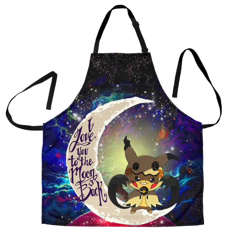 Pikachu Horro Love You To The Moon Galaxy 2 Custom Apron Best Gift For Anyone Who Loves Cooking
