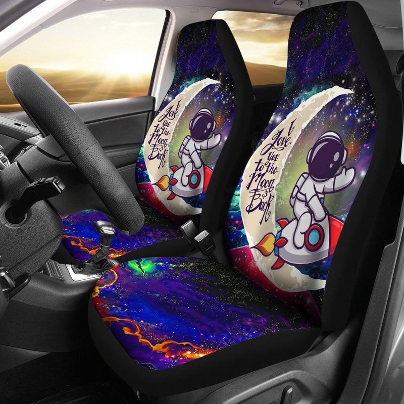 Astronaut Chibi Love You To The Moon Galaxy Car Seat Covers Nearkii