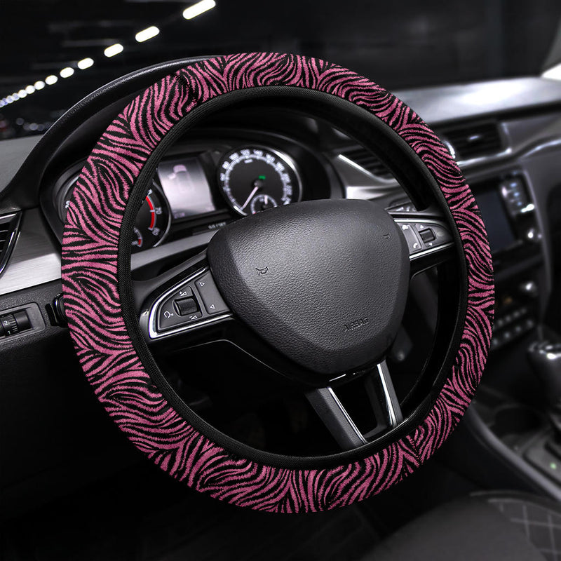 Zebra Pink Premium Car Steering Wheel Cover Nearkii