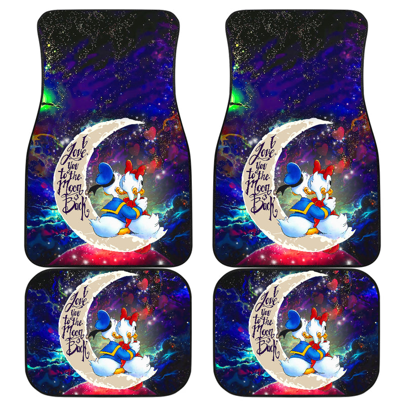 Couple Cute Duck Couple Love You To The Moon Galaxy Car Floor Mats Car Accessories Nearkii