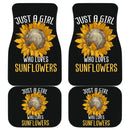 Sunflowers Just A Girl Who Loves Sunflowers Front And Back Car Mats (Set Of 4) Nearkii