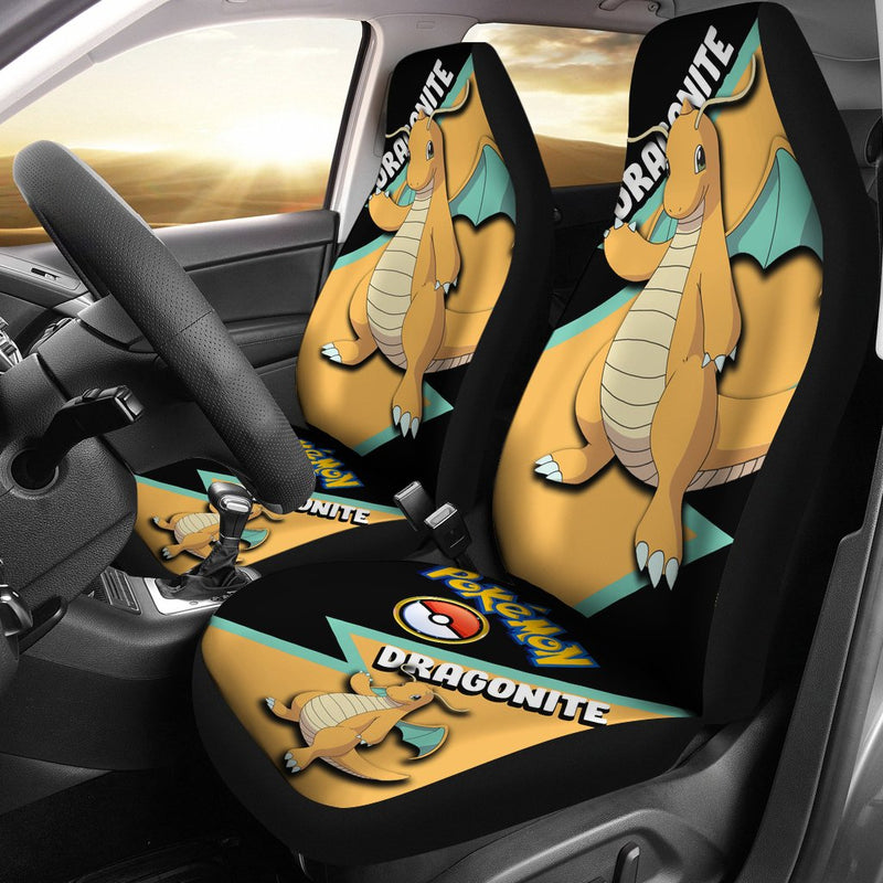 Dragonite Car Seat Covers Custom Anime Pokemon Car Accessories Nearkii