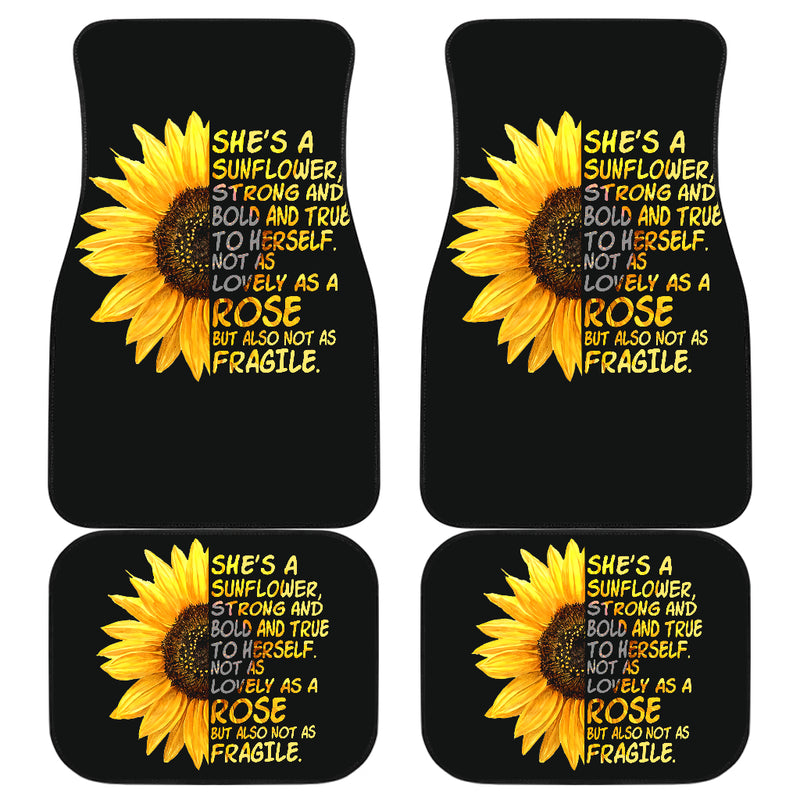 Sunflowers She'S A Sunflower Front And Back Car Mats (Set Of 4) Nearkii