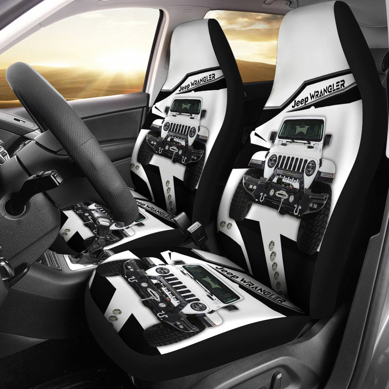 Jeep White Premium Custom Car Seat Covers Decor Protectors Nearkii