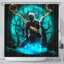 Spider Man Black Suit No Way Home Moonlight Shower Curtain Nearkii