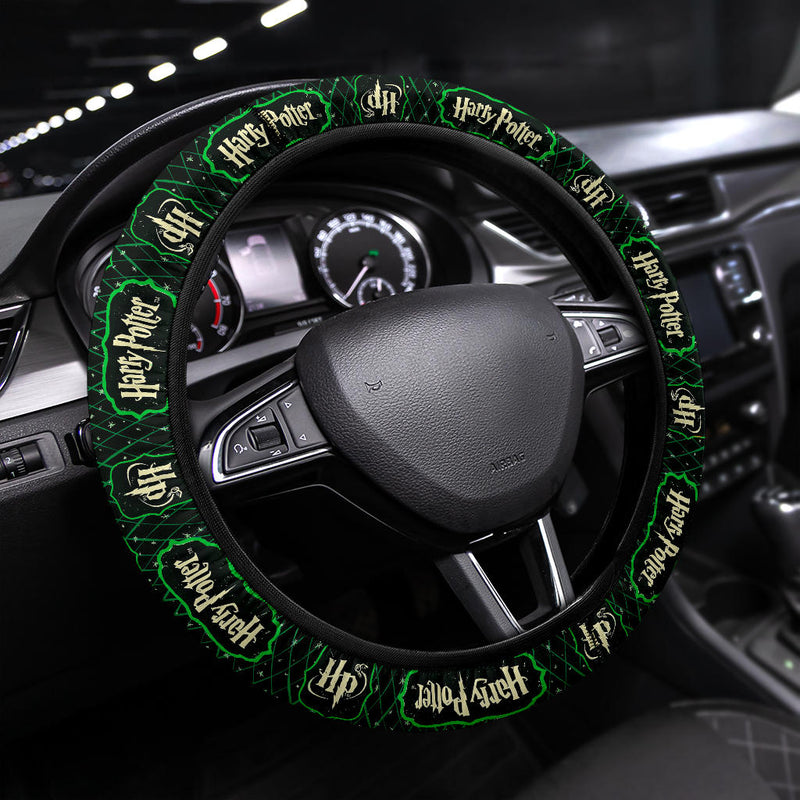 Harry Potter Farbic Green Pattern Premium Car Steering Wheel Cover Nearkii