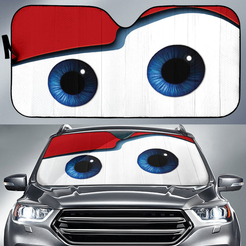 Red Cartoon Funny Surprise Eyes Car Auto Sun Shades Windshield Accessories Decor Gift Nearkii