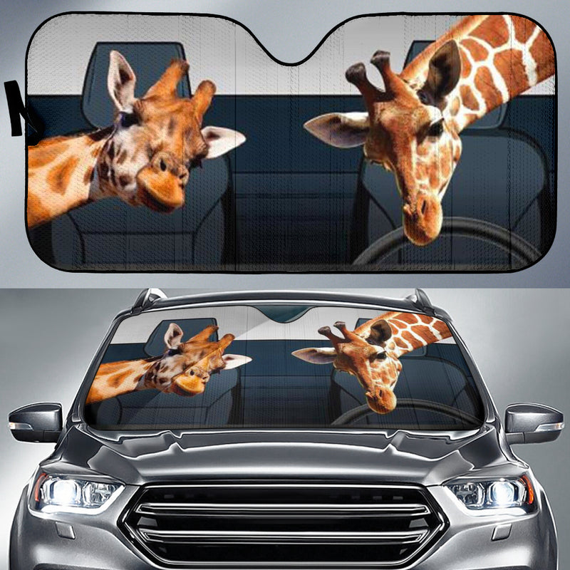 Giraffe Car Auto Sun Shades Windshield Accessories Decor Gift Nearkii