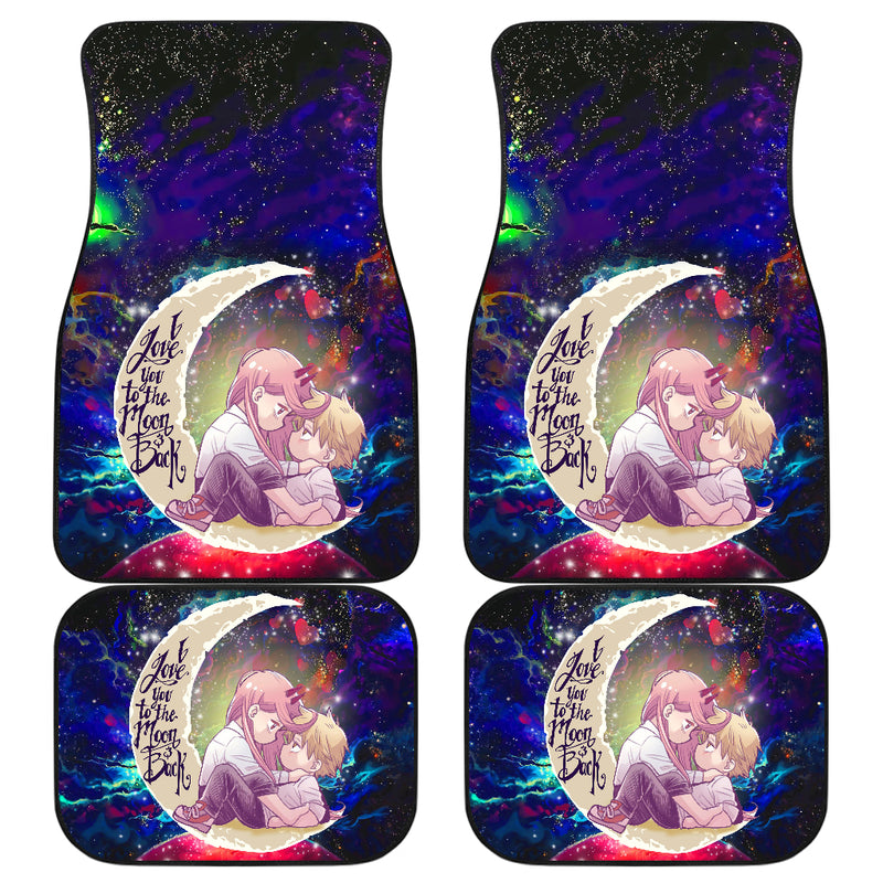 Chainsaw Man Denji x Power Love You To The Moon Galaxy Car Floor Mats Car Accessories Nearkii
