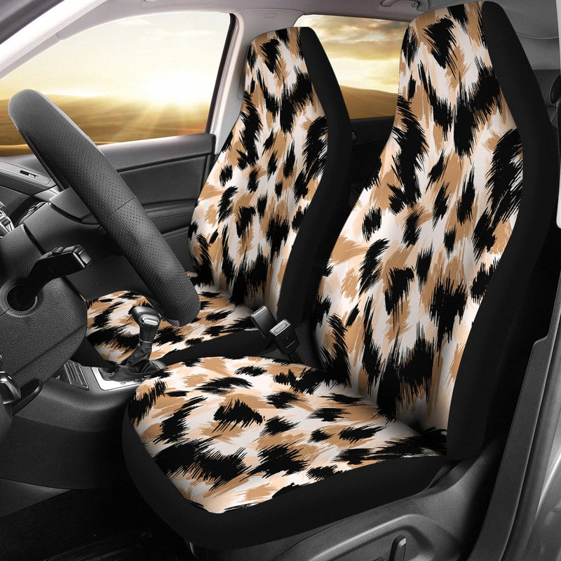 Best Painting Cheetah Print Premium Custom Car Seat Covers Decor Protector Nearkii