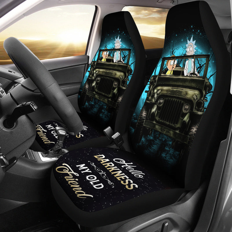 Rick And Morty Moonlight Halloween Ride Jeep Premium Custom Car Seat Covers Decor Protectors Nearkii
