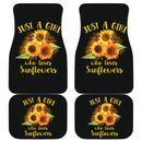 Sunflowers Just A Girl Who Loves Sunflowers Art Front And Back Car Mats (Set Of 4) Nearkii