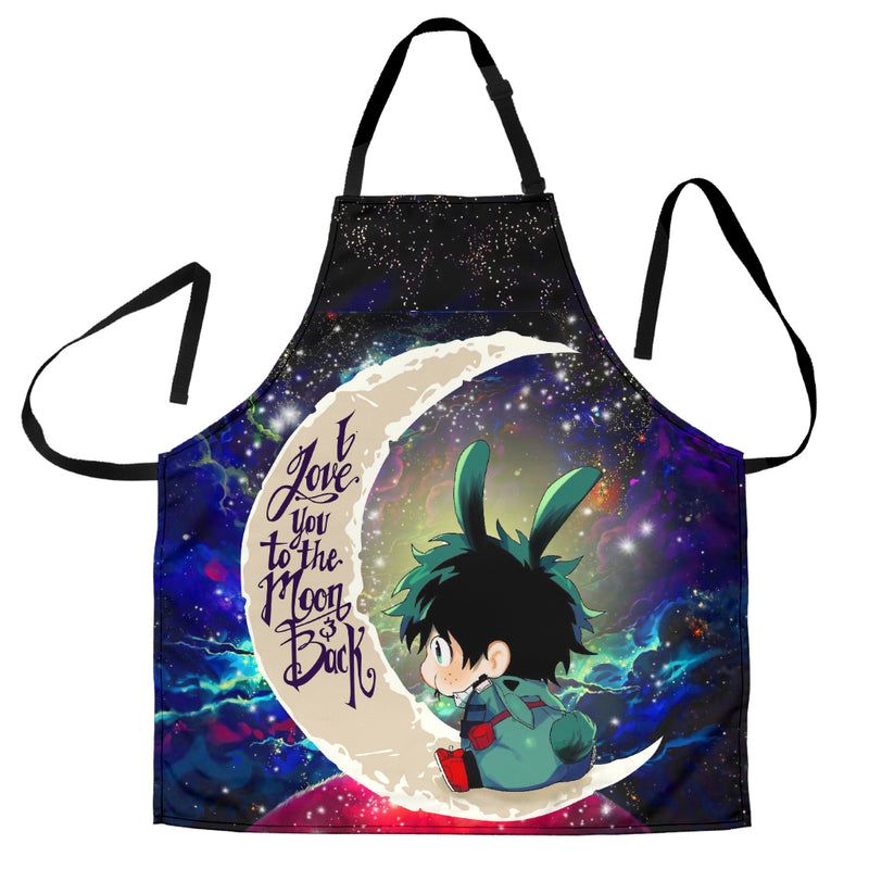Deku My Hero Academia Anime Love You To The Moon Galaxy Custom Apron Best Gift For Anyone Who Loves Cooking