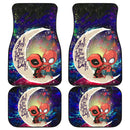Spiderman And Deadpool Couple Love You To The Moon Galaxy Car Mats Nearkii