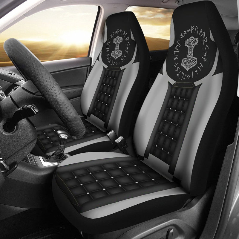 Thor Hammer Viking Premium Persionalized Car Premium Custom Car Seat Covers Decor Protectors Nearkii