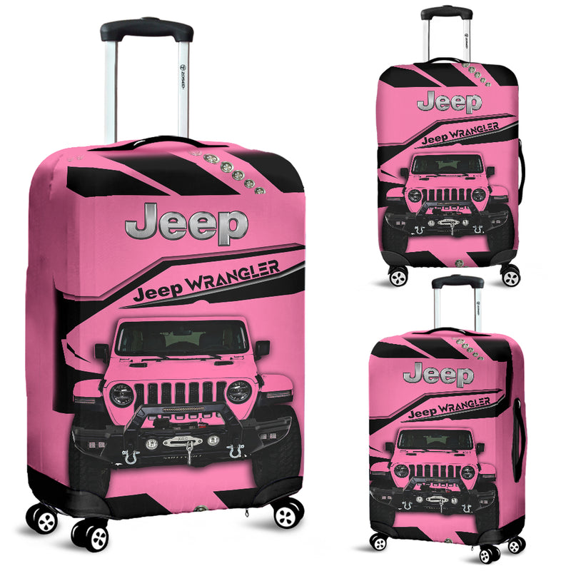 Pink Jeep Luggage Cover Suitcase Protector Nearkii
