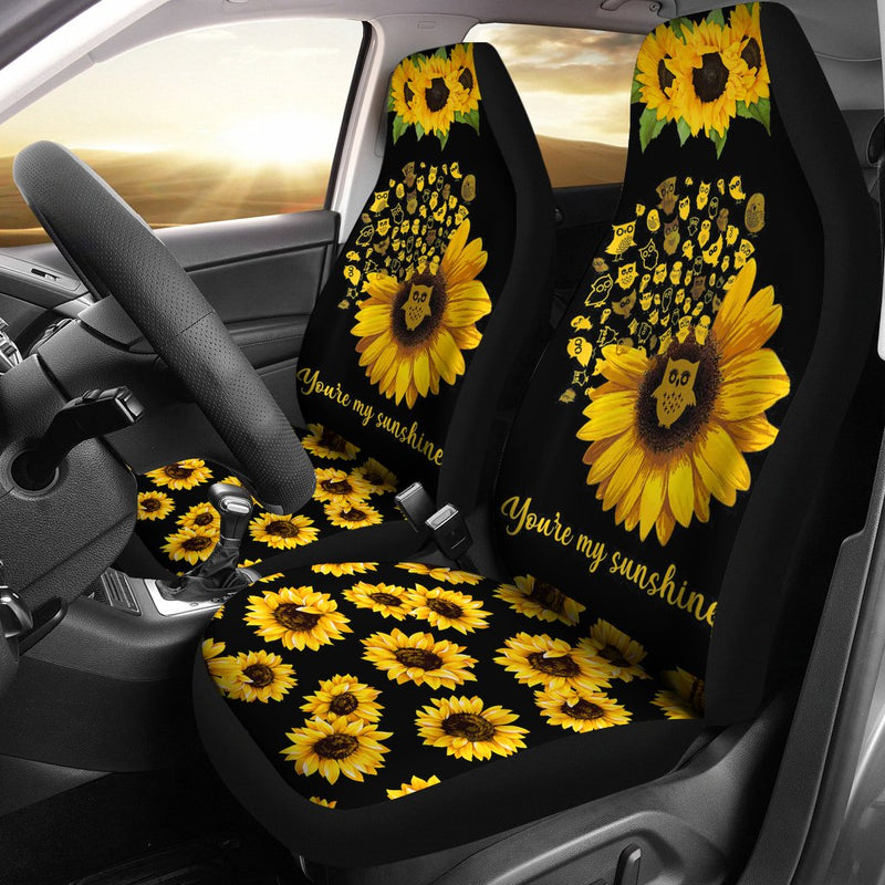 Best Sunflower Owl You Are My Sunshine Premium Custom Car Seat Covers Decor Protector Nearkii
