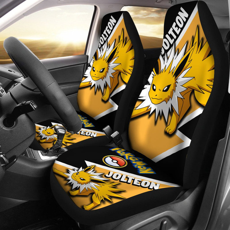 Jolteon Car Seat Covers Custom Anime Pokemon Car Accessories Nearkii
