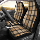 Best Brown Beige Plaid Premium Custom Car Seat Covers Decor Protector Nearkii