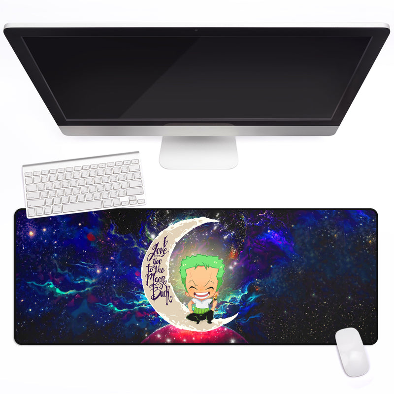 Zoro One Piece Love You To The Moon Galaxy Mouse Mat Nearkii