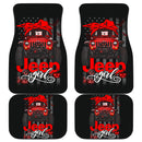 Halloween American Flag Red Jeep Girl Car Floor Mats Car Accessories Nearkii