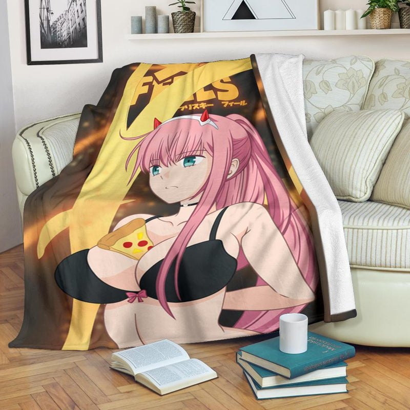 Zero Two Anime Girl Premium Blanket Nearkii