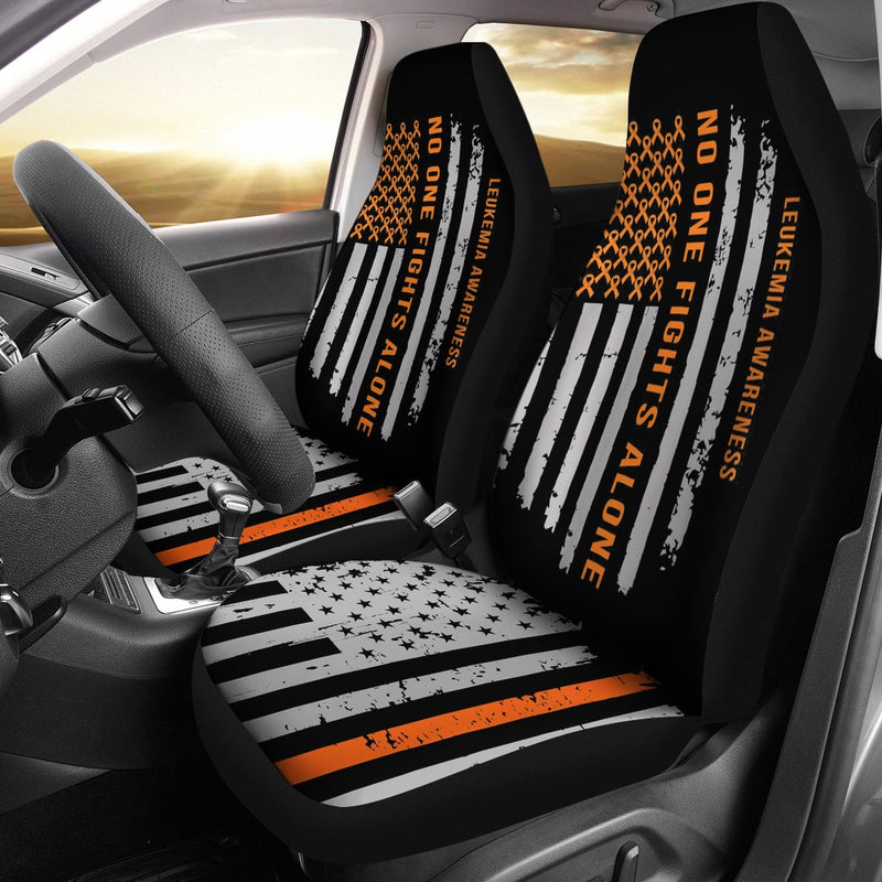 Best Orange Ribbon Us Flag Premium Custom Car Seat Covers Decor Protector Nearkii