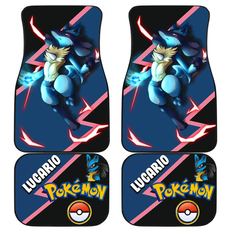 Lucario Car Floor Mats Custom Anime Pokemon Car Interior Accessories Nearkii