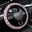 Unicorn Pink Rainbow Cute Premium Car Steering Wheel Cover Nearkii