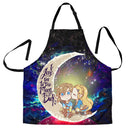 Legend Of Zelda Couple Chibi Couple Love You To The Moon Galaxy Custom Apron Best Gift For Anyone Who Loves Cooking