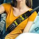 Halloween American Flag Yellow Jeep Girl Car Seat Belt Cover Custom Car Accessories Nearkii