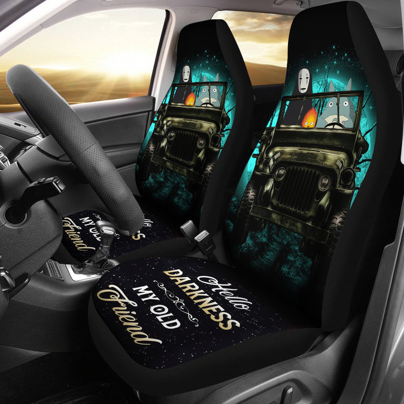 Totoro No Face Ghibli Funny Ride Jeep Anime Moonlight Halloween Premium Custom Car Seat Covers Decor Protectors Nearkii