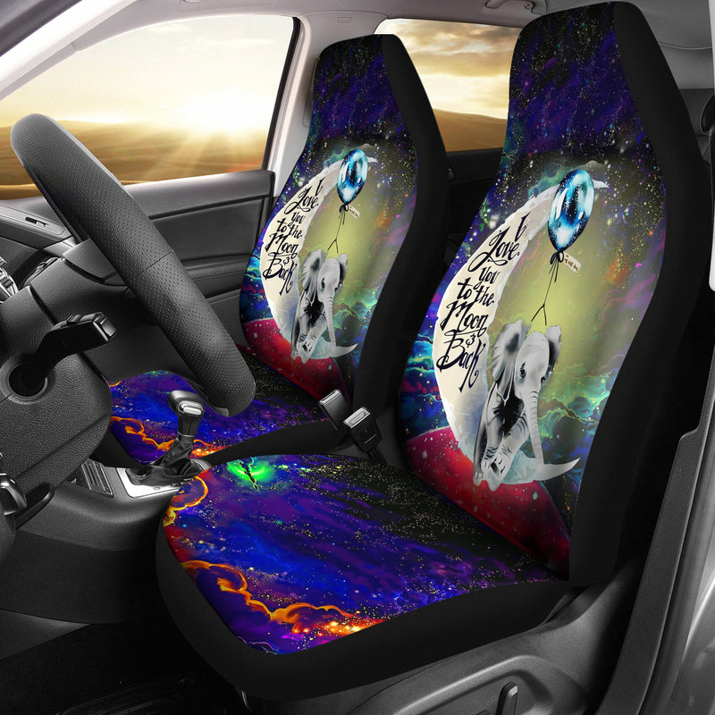 Elephant Love You To The Moon Galaxy Car Seat Covers Nearkii