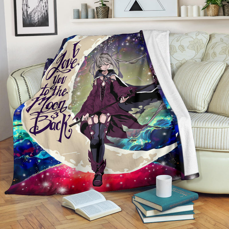 Anime Girl Soul Eater Love You To The Moon Galaxy Premium Blanket Nearkii