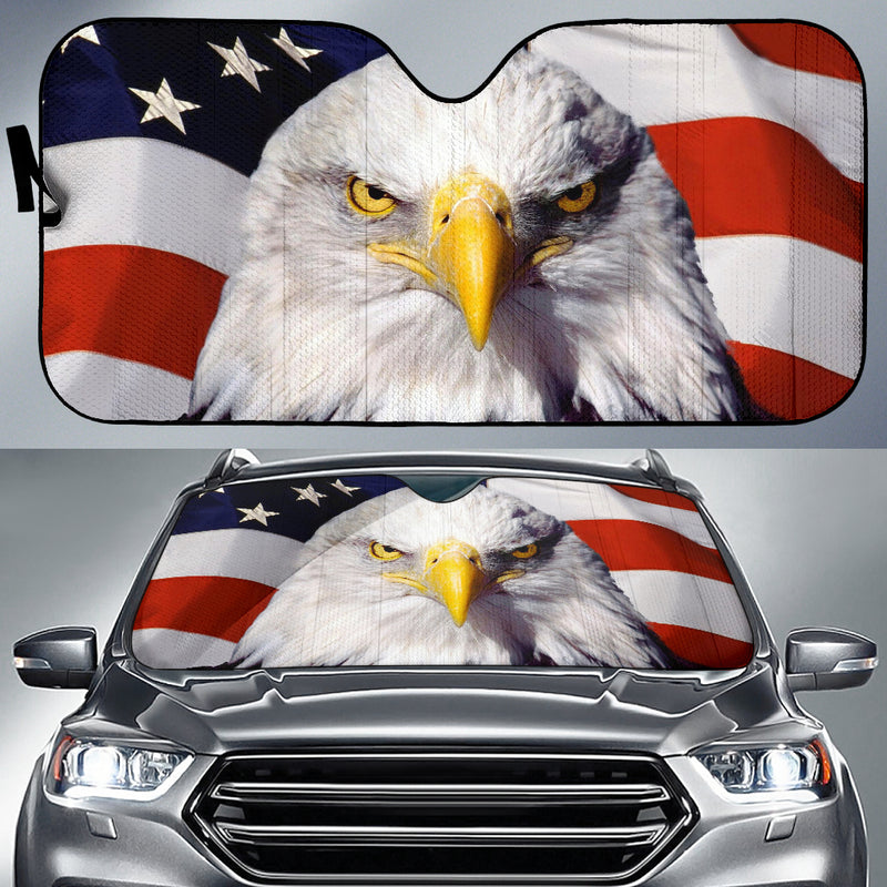 Cool Eagle American Flag Car Auto Sun Shades Windshield Accessories Decor Gift Nearkii
