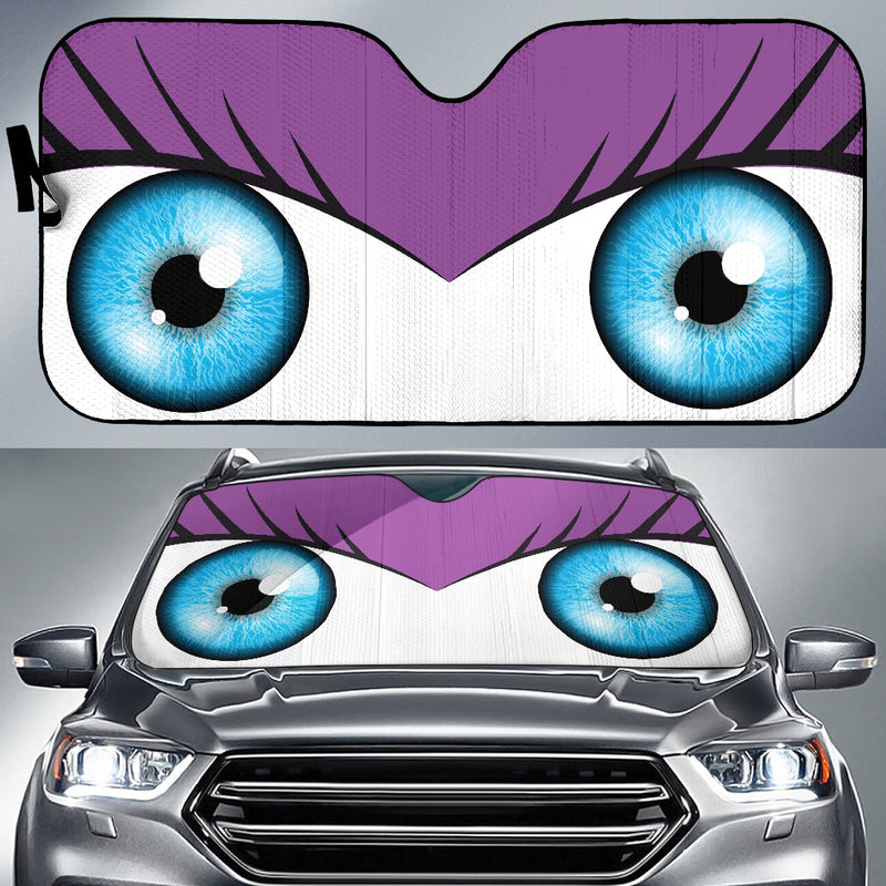 Purple Cute Eyes Cartoon Auto Sun Shades Nearkii