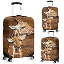 Giraffe Wooden 3D Luggage Cover Suitcase Protector Nearkii