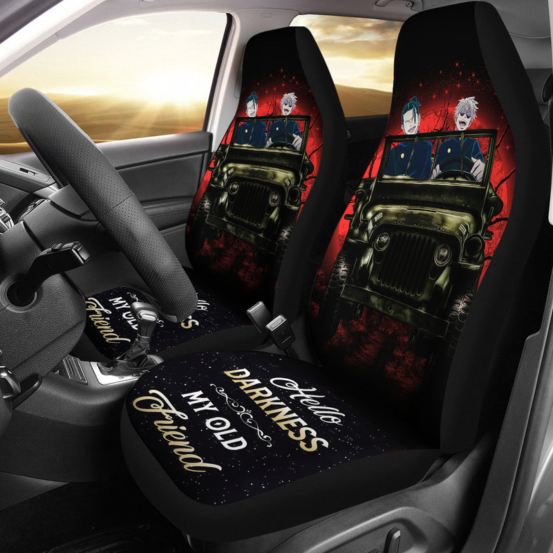 Gojo Geto Jujutsu Kaisen Ride Jeep Funny Anime Moonlight Halloween Premium Custom Car Seat Covers Decor Protectors Nearkii