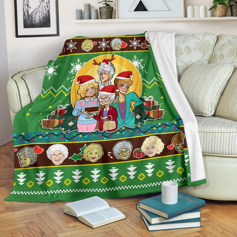 Green Golden Girls Christmas Blanket Amazing Gift Idea Nearkii