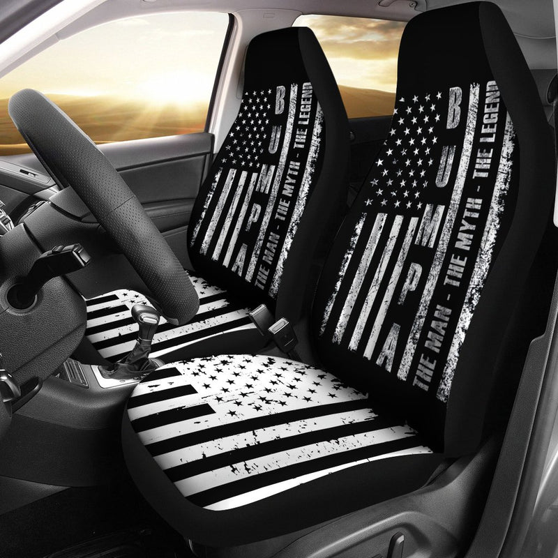 Best Bumpa The Man The Myth The Legend Us Flag Premium Custom Car Seat Covers Decor Protector Nearkii