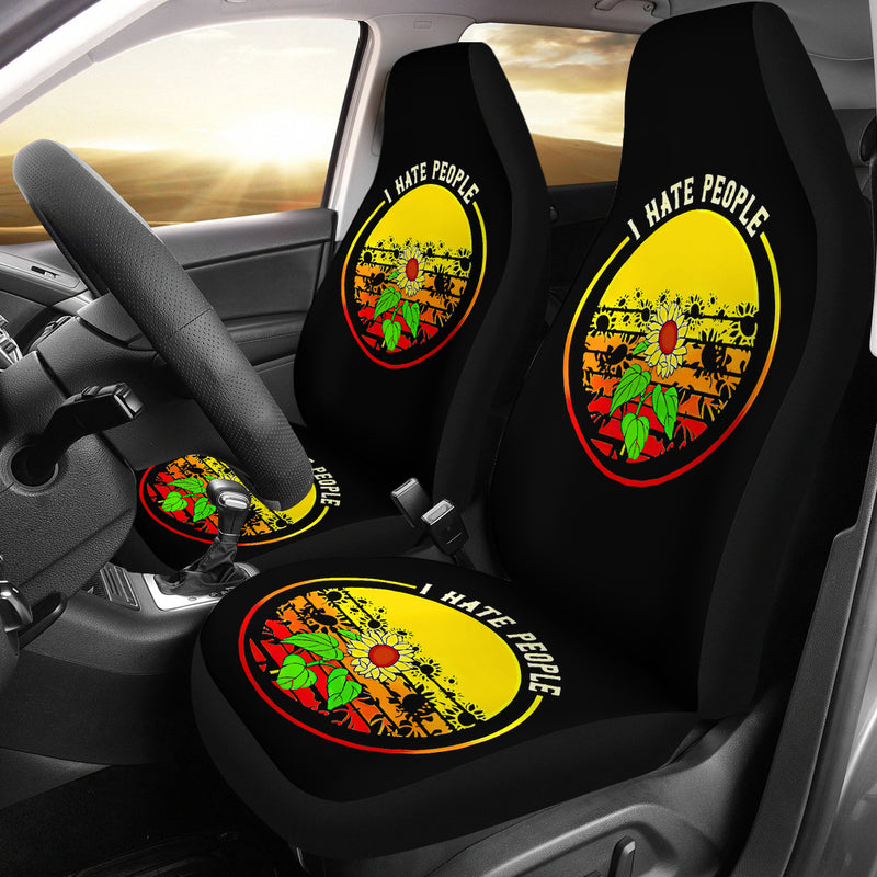 Best Sunflowers I Hate People Premium Custom Car Seat Covers Decor Protector Nearkii