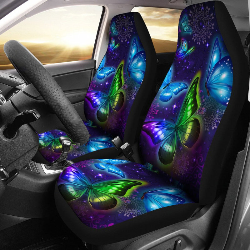 Best New Neon Butterfly Premium Custom Car Seat Covers Decor Protector Nearkii